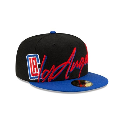 Los Angeles Clippers Gorra | New Era NBA Cursive 59fifty Fitted Cap Mexico - Negros